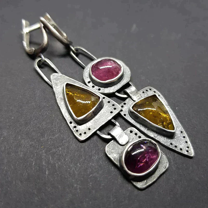 Cerys™ | Dual Stone Drop Earrings