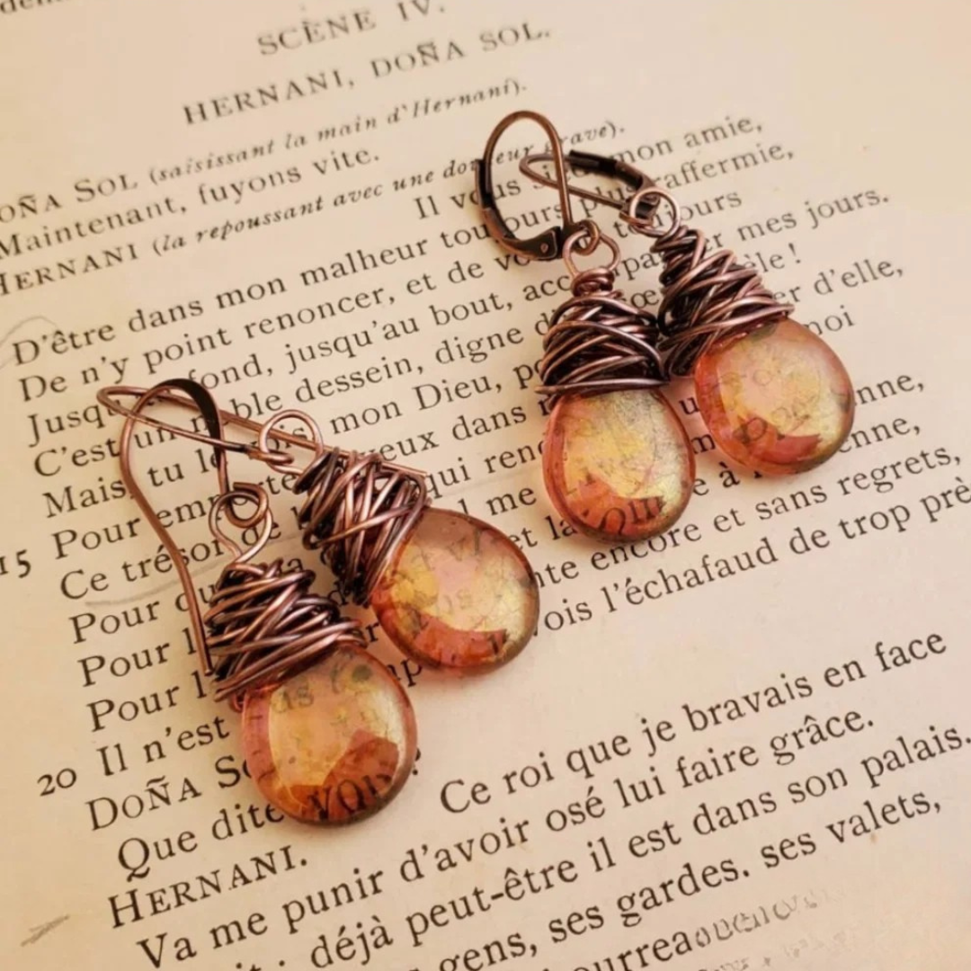 Lyanna™ | Rustic Bronze Drop Earrings