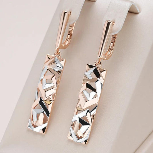 Artemis™ | Geometric Gold & Silver Drop Earrings