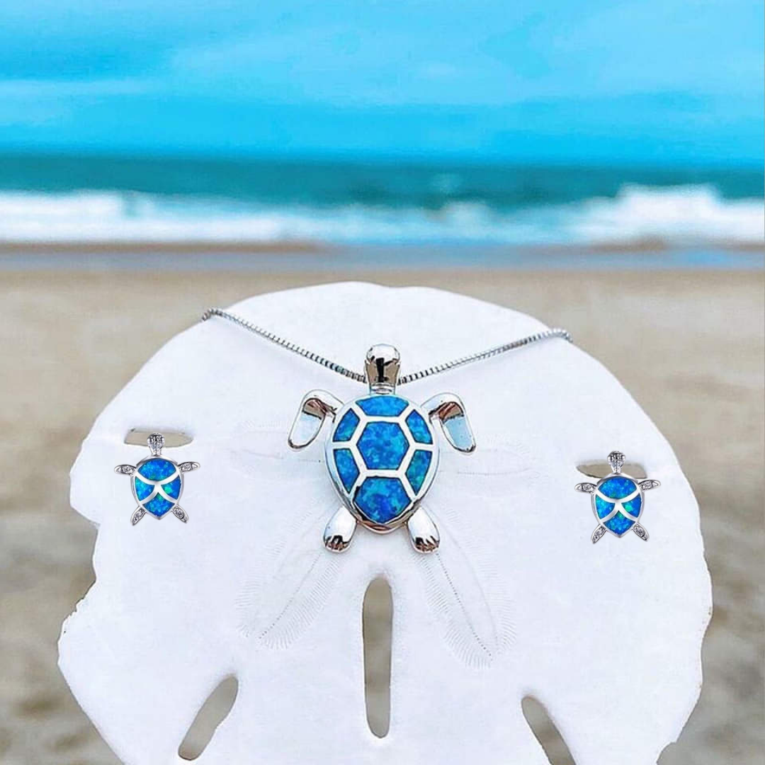 TideGem™ | Ocean-Inspired Turtle Jewelry Set