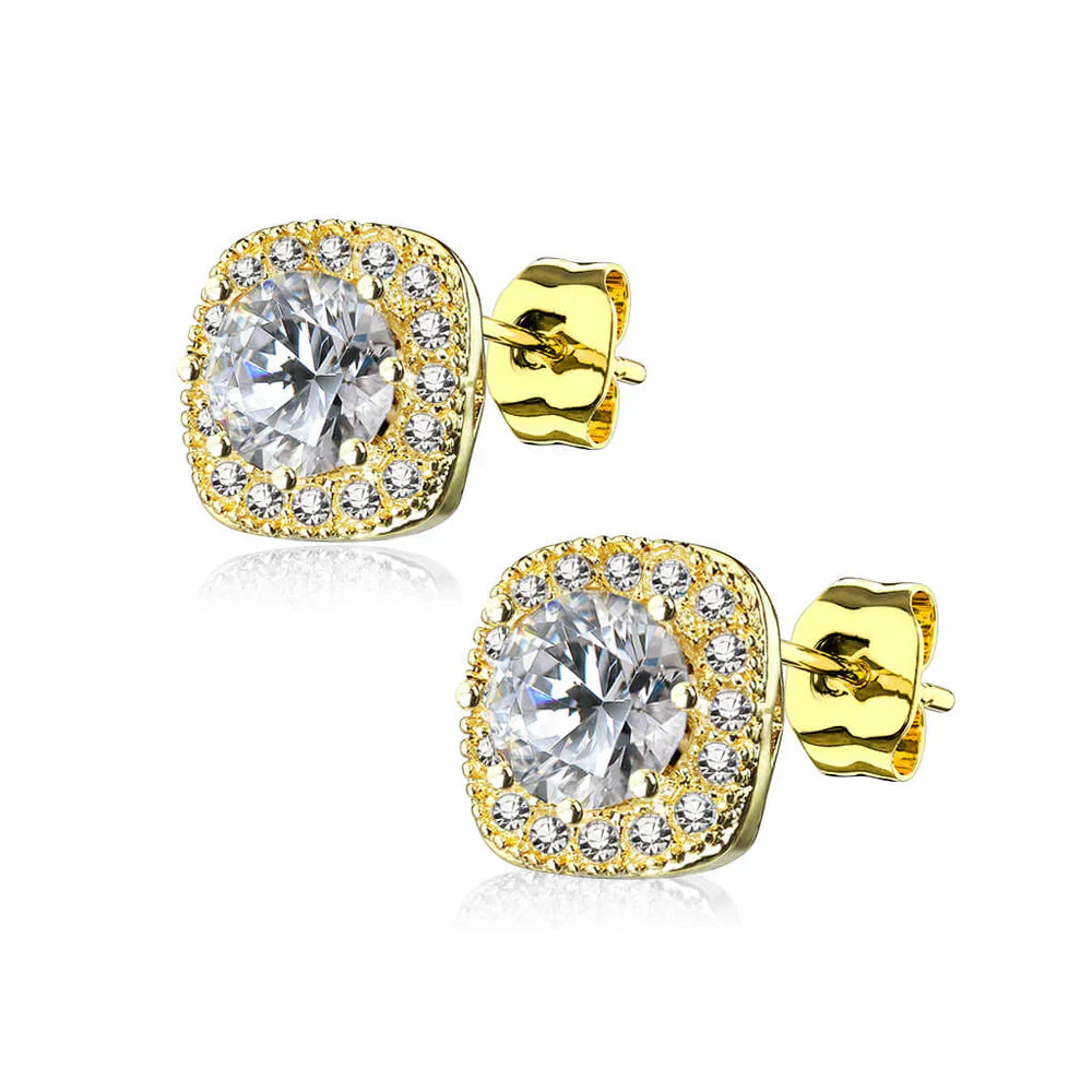 Mariselle™ | Sparkling Gold Stud Earrings