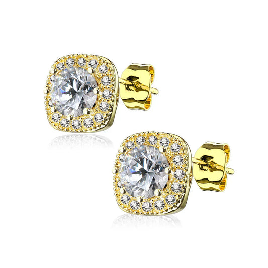 Mariselle™ | Sparkling Gold Stud Earrings