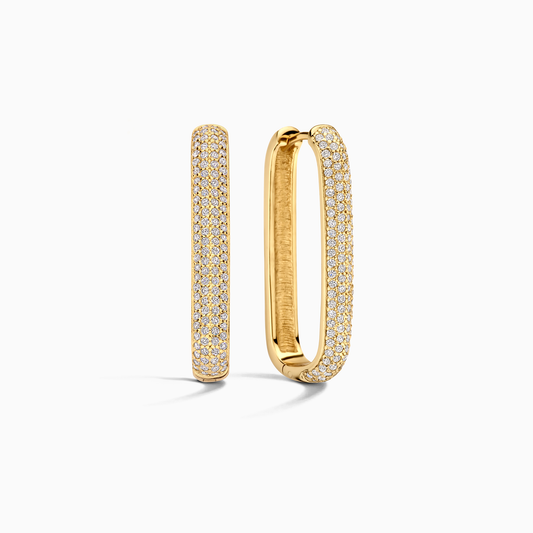 Veyonna™ | Shimmering Gold Hoop Earrings