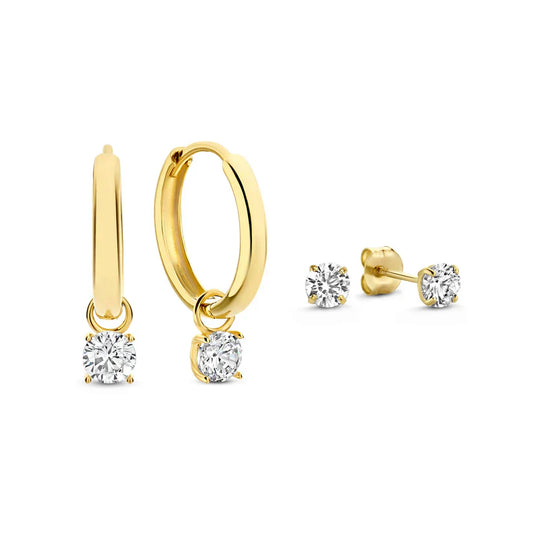 Karo™ | Classic Gold Earrings Set
