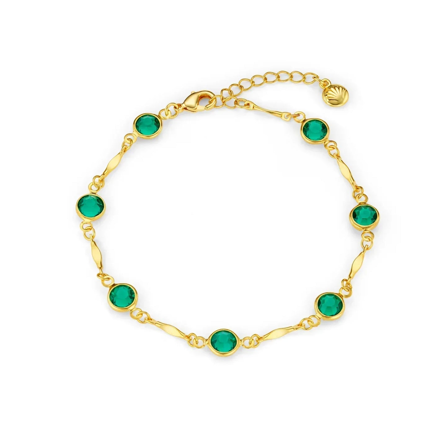 Verdessa™ | Gold & Green Stone Bracelet