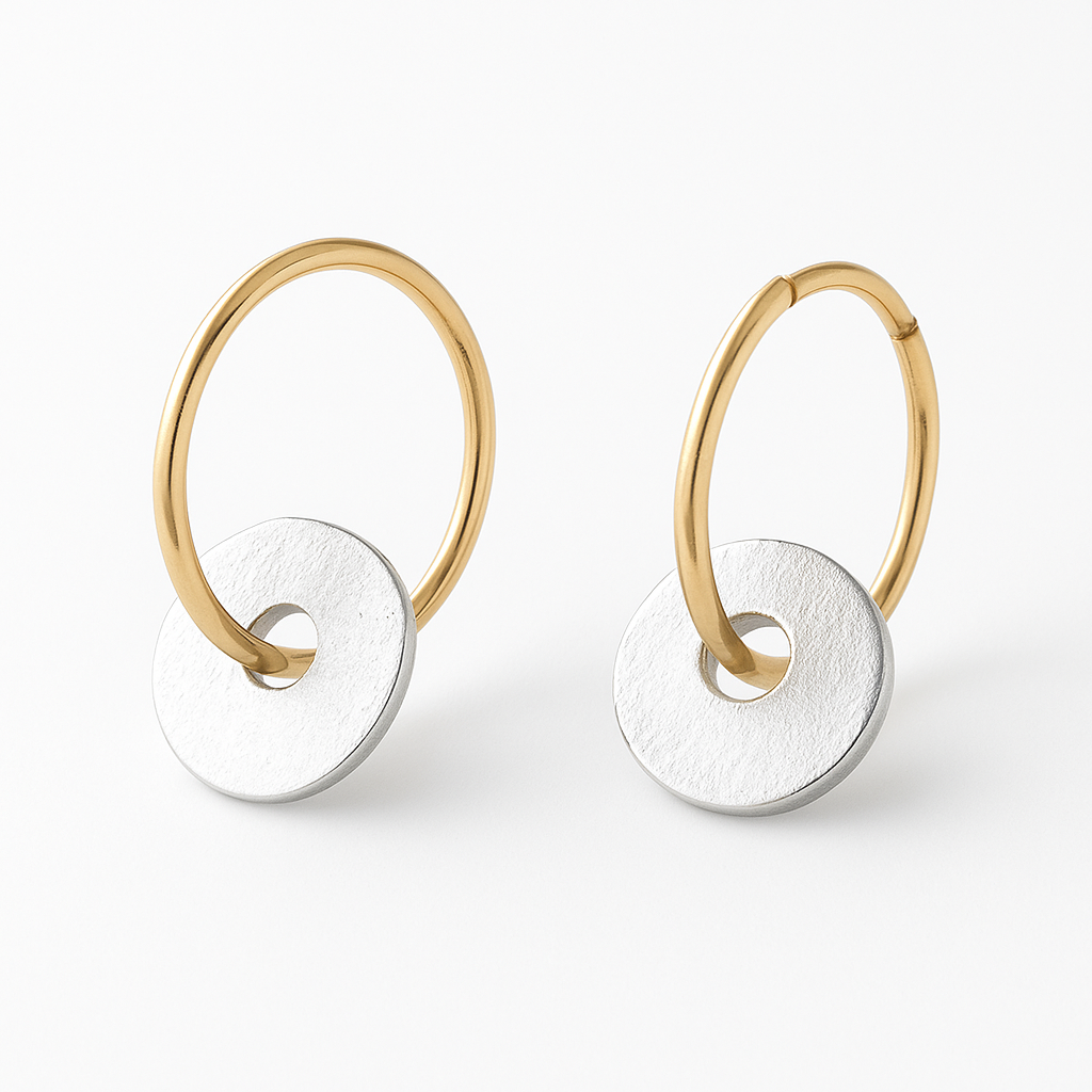 Vetra™ | Gold & Silver Hoop Earrings
