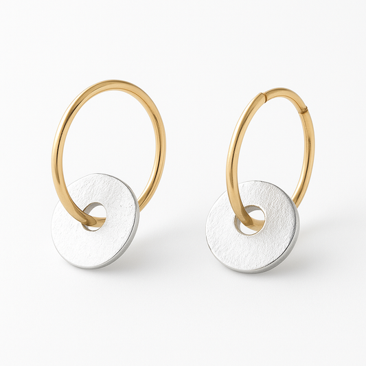 Vetra™ | Gold & Silver Hoop Earrings