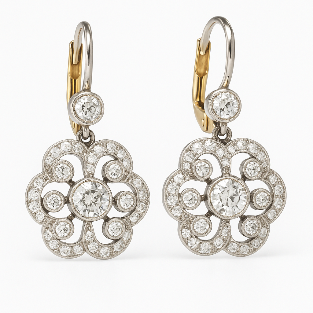 Ismeria™ | Women’s Vintage Patterned Crystal Earrings