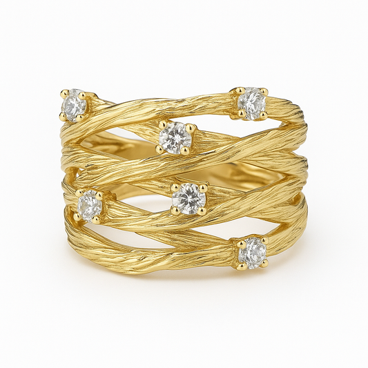 Elowen™ | Gold Vintage Crystal Ring