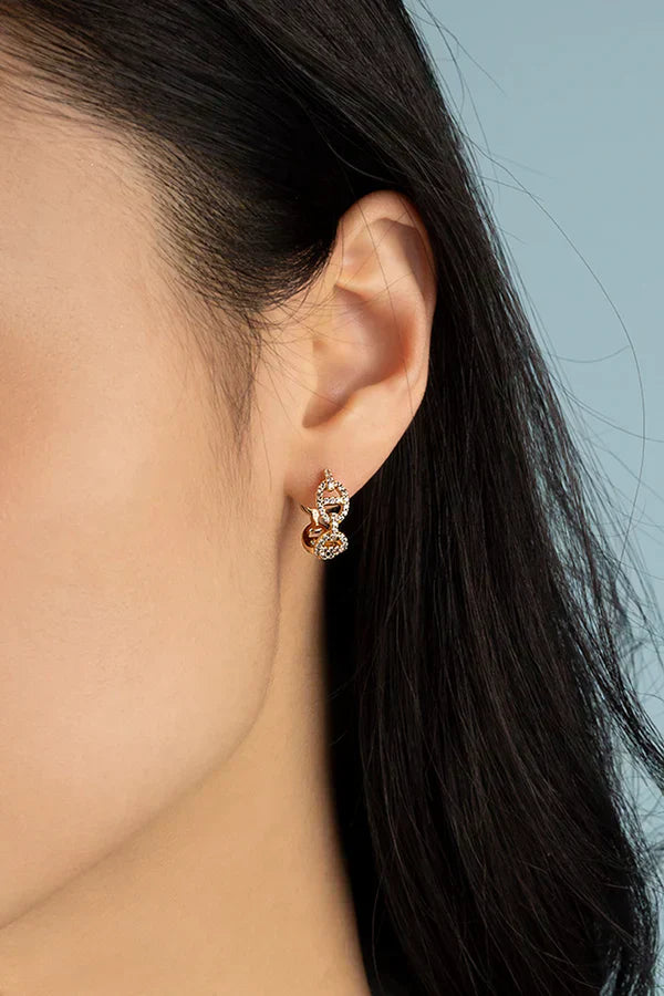 Helixia™ | Diamond Spiral Gold Earrings
