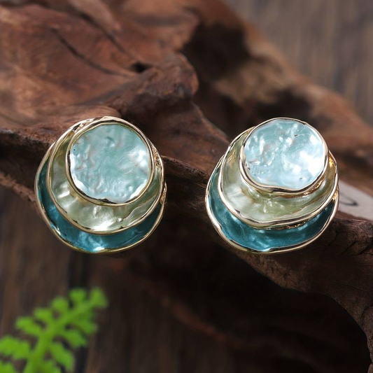 Ocevera™ | Ocean Glow Round Earrings