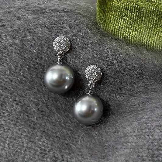 Noctara™ | Pearl & Crystal Drop Earrings