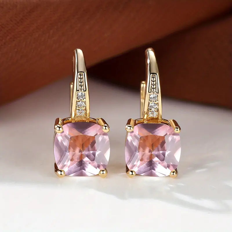 Noctira™ | Gold Crystal Glow Earrings