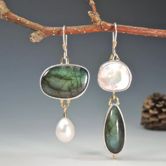 Olivienne™ | Pearl & Stone Earrings