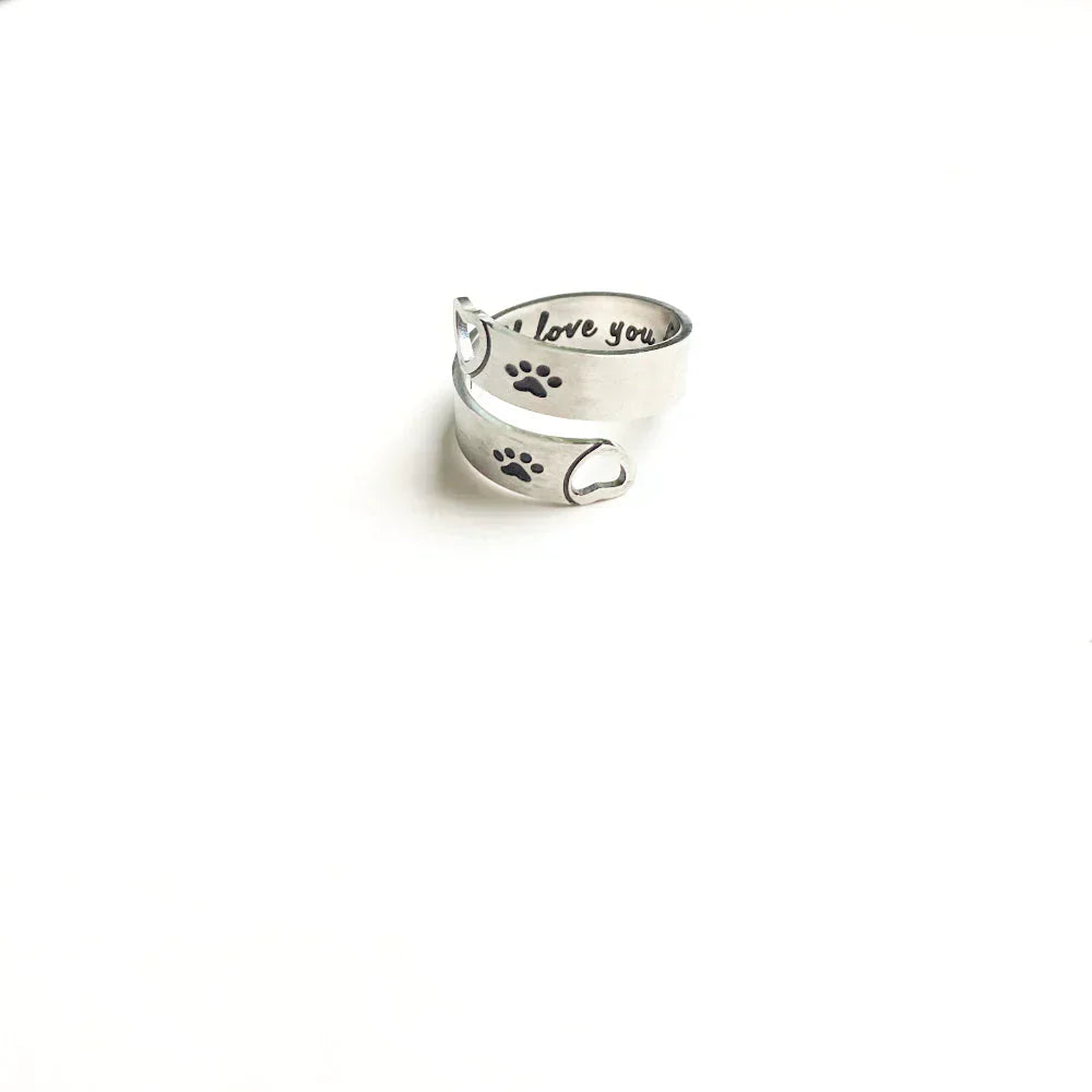 Amoria™ | Silver Paw Heart Ring