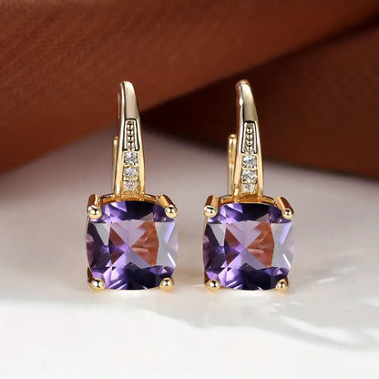 Noctira™ | Gold Crystal Glow Earrings