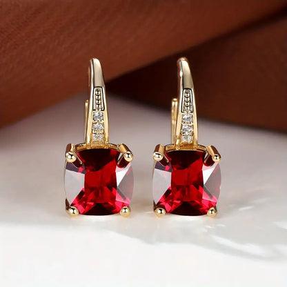 Noctira™ | Gold Crystal Glow Earrings