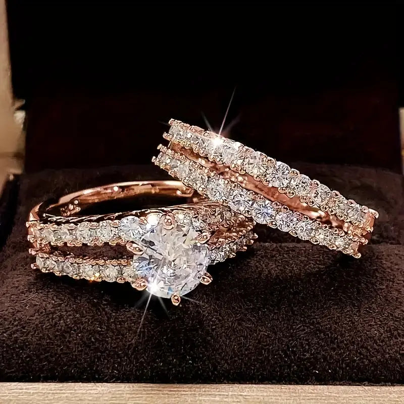 Lumiera™ | Gold Shine Ring Set