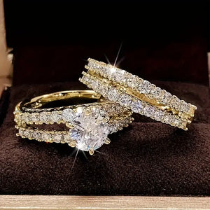 Lumiera™ | Gold Shine Ring Set