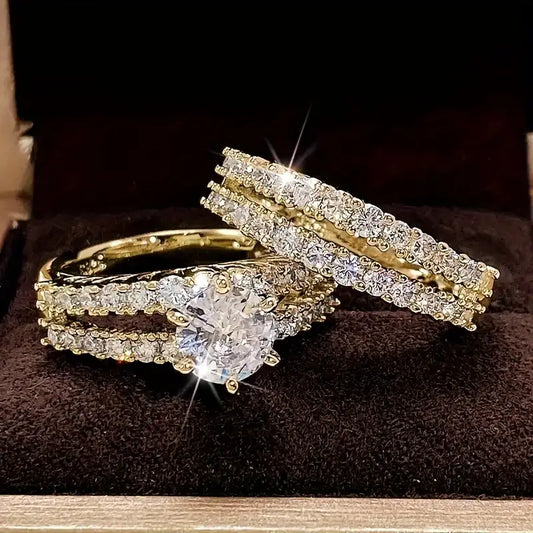 Lumiera™ | Gold Shine Ring Set
