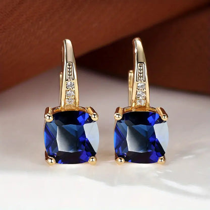 Noctira™ | Gold Crystal Glow Earrings