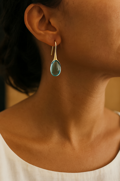 Amelith™ | Women’s Aqua Drop Earrings