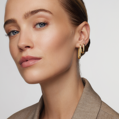 Orvara™ | Polished Gold Earrings