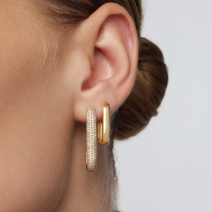 Veyonna™ | Shimmering Gold Hoop Earrings