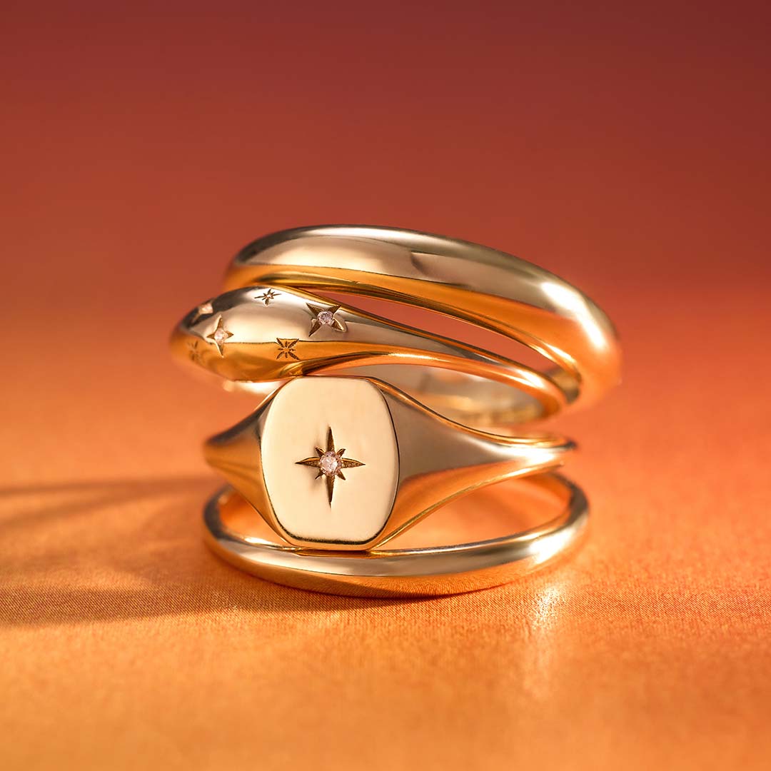 Aurestar™ | Gold Diamond Ring