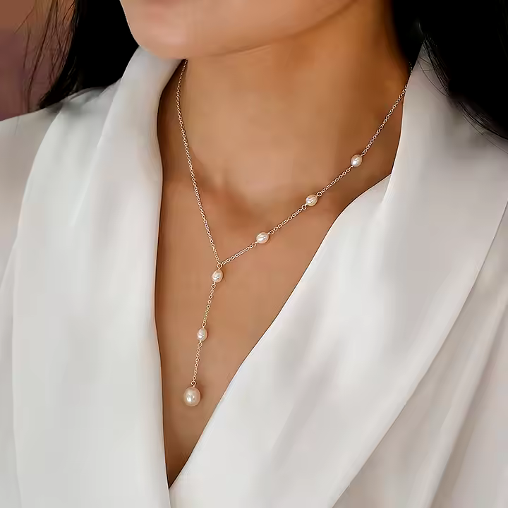Odessa™ | Women’s Vintage Pearl Line Necklace