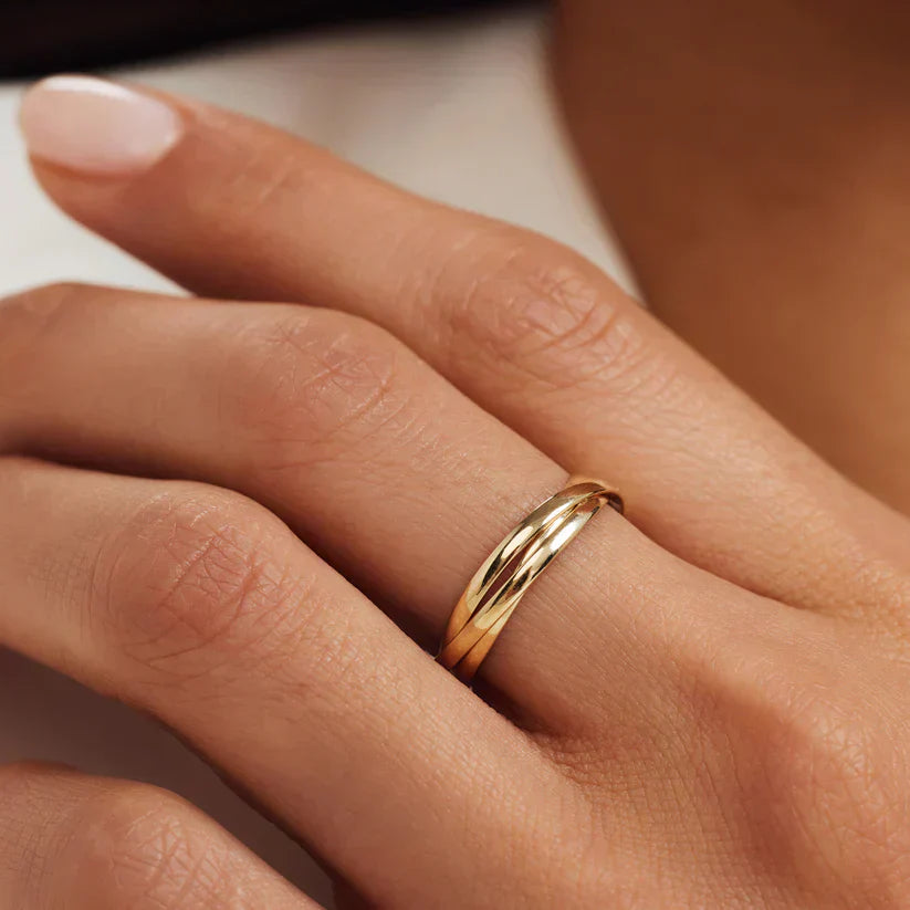 Trivelle™ | Classic Gold Trio Ring