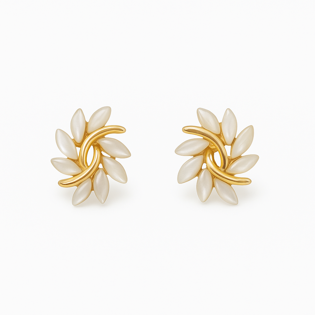 Sylvette™ | Elegant White Opal Earrings
