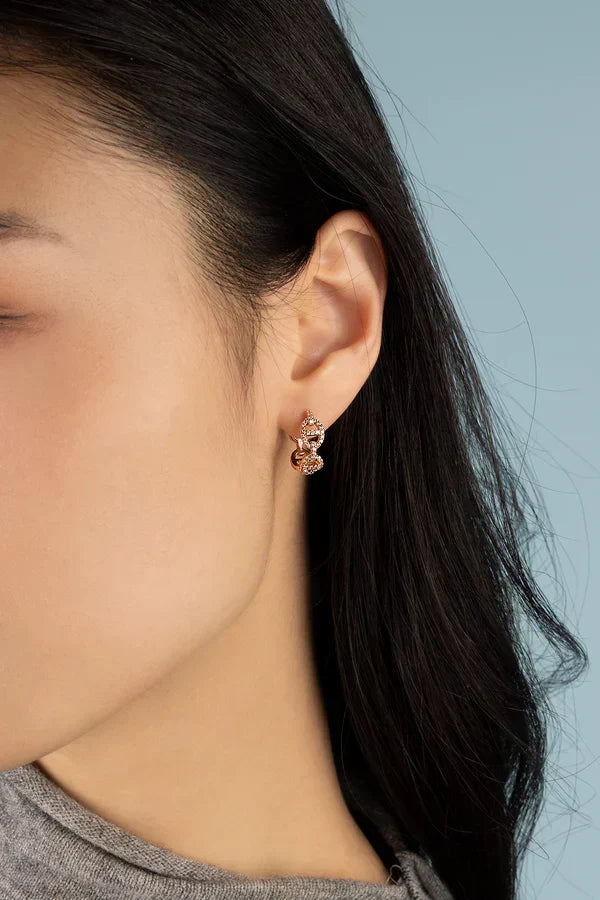 Helixia™ | Diamond Spiral Gold Earrings