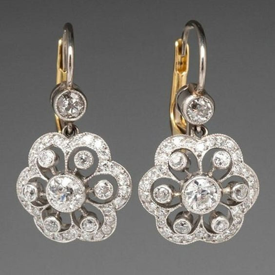 Ismeria™ | Women’s Vintage Patterned Crystal Earrings