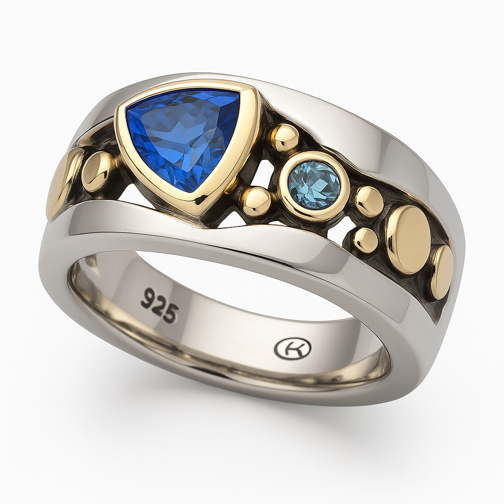 Veyric™ | Artistic Blue Stone Ring
