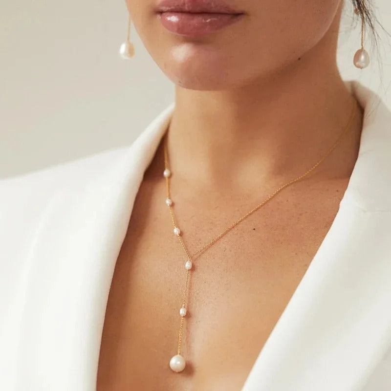 Odessa™ | Women’s Vintage Pearl Line Necklace