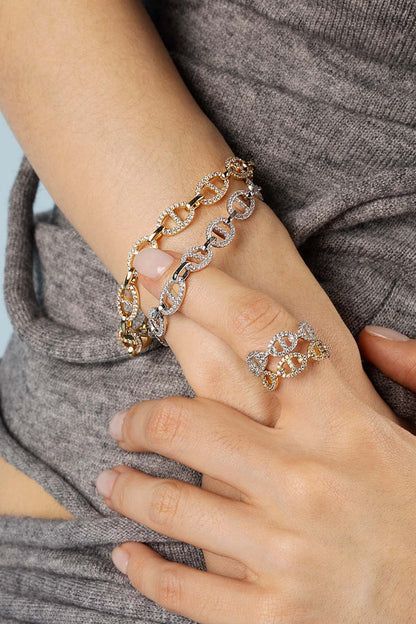 Serenza™ | Diamond-Cut Gold Bracelet