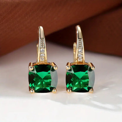 Noctira™ | Gold Crystal Glow Earrings