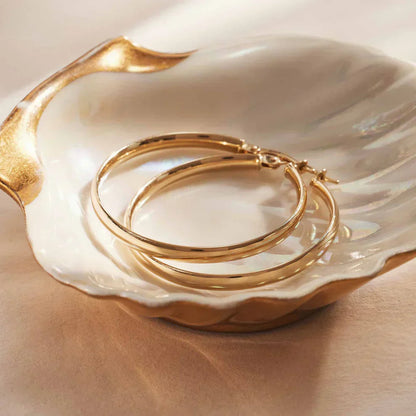 Aureva™ | Gold Classic Hoop Earrings