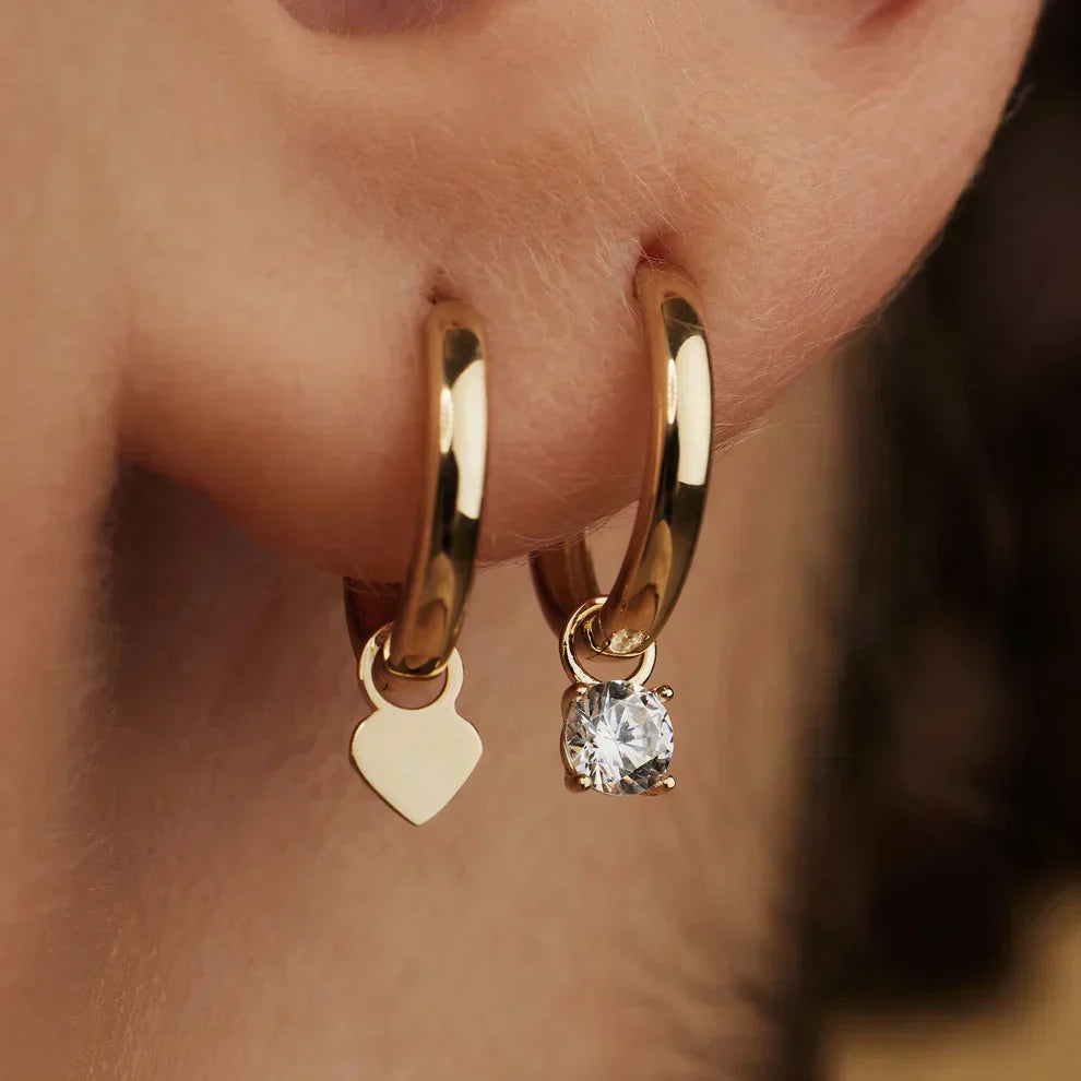 Zerelle™ | Brilliant Stone Hoop Earrings