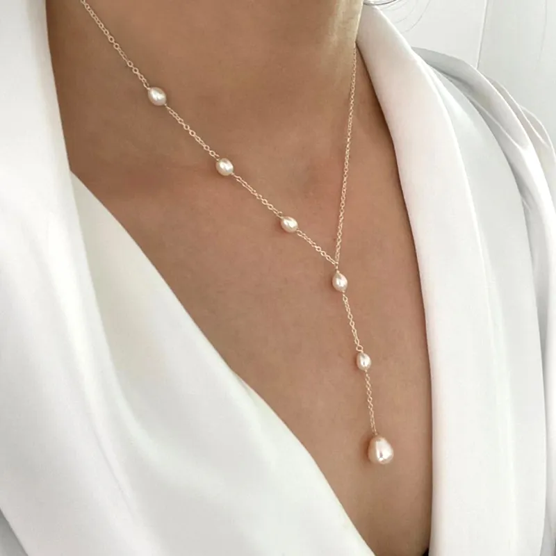 Odessa™ | Women’s Vintage Pearl Line Necklace