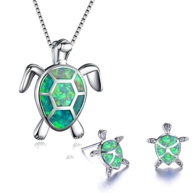 TideGem™ | Ocean-Inspired Turtle Jewelry Set